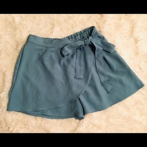 Teal Wrap Shorts